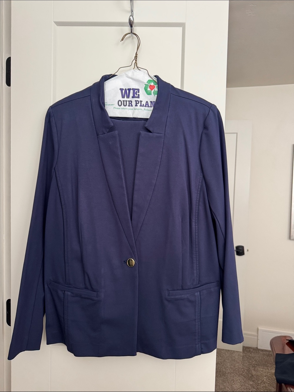 Navy Single-Button Women's Suit